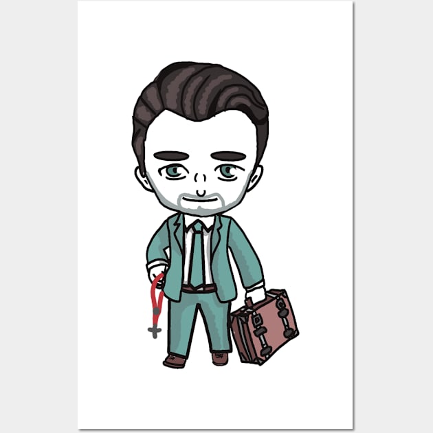 Chibi Joseph The Rosary Doctor Wall Art by HappyRandomArt